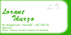 lorant thurzo business card